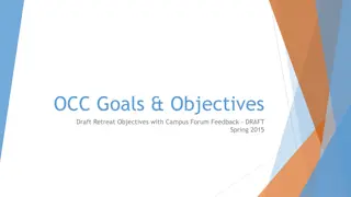 Draft Retreat Objectives and Campus Feedback - Spring 2015