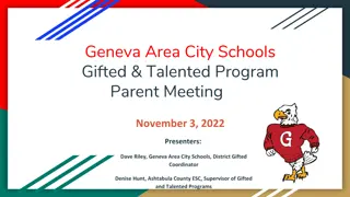 Geneva Area City Schools Gifted & Talented Program Overview