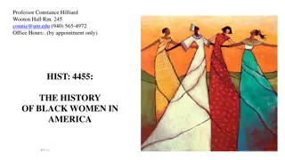 History of Black Women in America - Course Overview