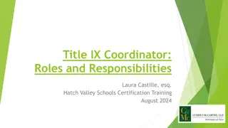 Title IX: Roles and Responsibilities