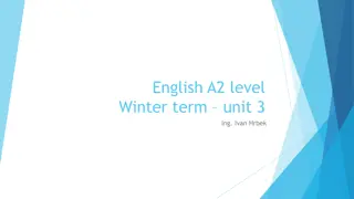 Past Simple Grammar Rules - Unit 3 Winter Term