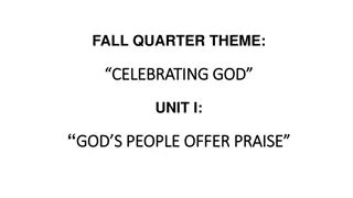 God's People Celebrate: Lessons on Praise and Worship