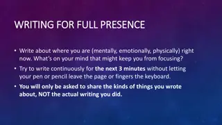 Writing for Full Presence: Empowering Student Engagement through Mindful Writing