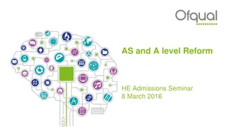 Reform of AS and A Level Qualifications: Overview and Responsibilities