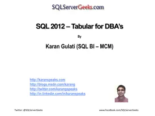 Unlocking the Power of SQL 2012 BI Semantic Model