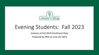 Analysis of Fall 2023 Evening Students Enrollment Data