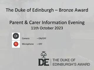Duke of Edinburgh Bronze Award Information for Parents & Carers