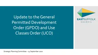 Update to General Permitted Development Order and Use Classes Order