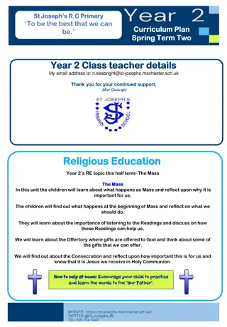 Enhancing Learning at St. Joseph's R.C. Primary: Spring Term Curriculum Overview
