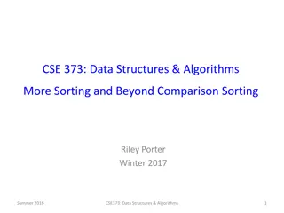 Data Structures & Algorithms: Sorting Overview