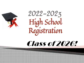 High School Registration 2022-2023 and Graduation Requirements for Class of 2026