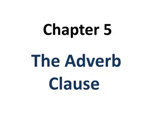 Adverb Clauses