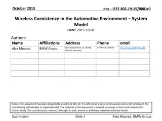 Wireless Coexistence in the Automotive Environment: IEEE 802.19-15/0081r0