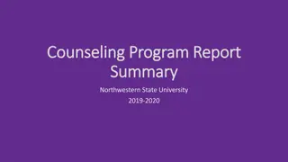 Northwestern State University Counseling Program Report Analysis 2019-2020