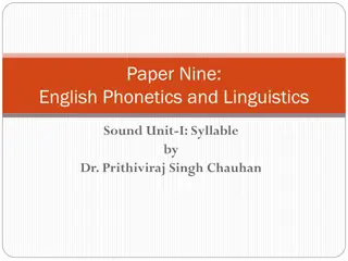 English Phonetics and Linguistics: Understanding Syllables