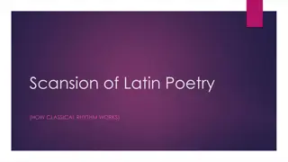 Latin Poetry Scansion: Classical Rhythm Exploration
