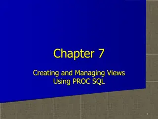 Creating and Managing Views Using PROC SQL in SAS