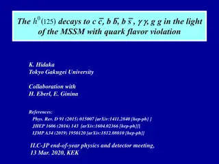 Decays in the MSSM with Quark Flavor Violation & Higgs Boson Studies