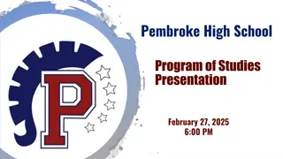 Pembroke High School Program of Studies Presentation Details