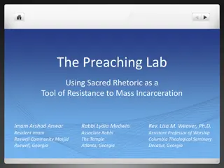 Using Sacred Rhetoric as a Tool of Resistance to Mass Incarceration