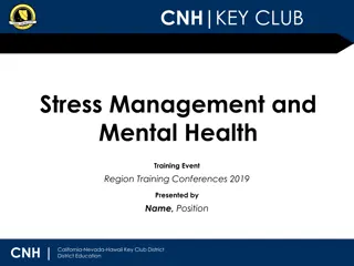 Effective Stress Management and Mental Health Training Tips