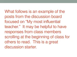 Stories of Influential Teachers