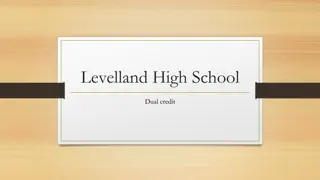 Levelland High School Dual Credit Information