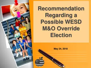 WESD M&O Override Election: Information and Recommendations