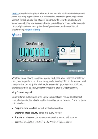 Unqork Online Training Institute | Unqork Training