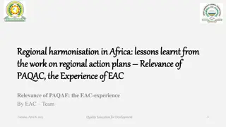 Lessons from Regional Harmonisation in Africa