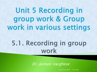 Effective Social Group Work Principles and Recording Importance
