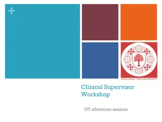 Clinical Supervisor Workshop: OT Curriculum and Effective Feedback