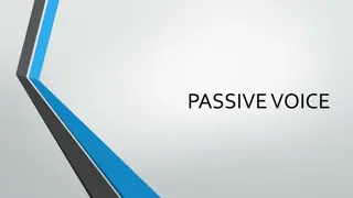 Passive Voice: Formation and Examples