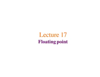 Floating-Point Representation and Operations