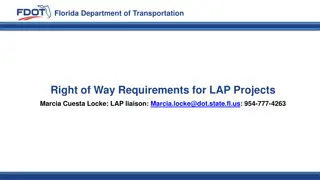 Florida Department of Transportation Right of Way Requirements for LAP Projects