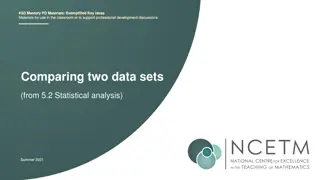 Key Ideas for Statistical Analysis in KS3