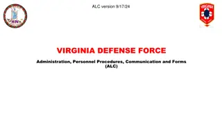 Virginia Defense Force Administration and Personnel Procedures Overview
