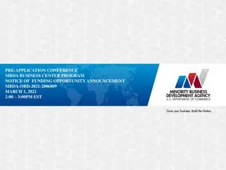 MBDA Business Center Funding Opportunity Announcement Overview