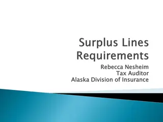 Surplus Lines Insurance Regulations