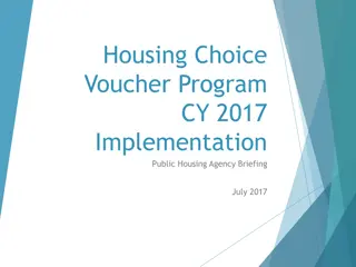 Housing Voucher Program CY 2017 Funding Briefing