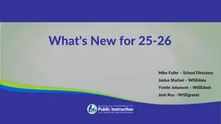 WISEdata Changes for 2025-26 School Year