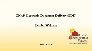 ONAP Electronic Document Delivery (EDD) Lender Webinar Overview