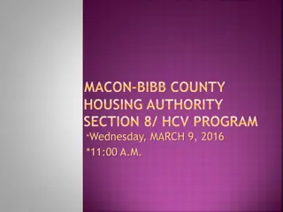 Macon-Bibb County Housing Authority Section 8 Program Information