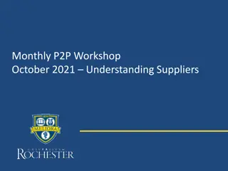 Suppliers in Procurement Workshop - October 2021