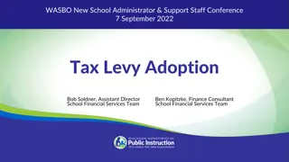 School Financial Services: Tax Levy Adoption and Revenue Limit Recap