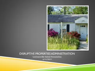 Disruptive Property Legislation in Pittsburgh: Enforcement and Abatement