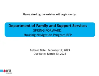 SPRING FORWARD Housing Navigation Program RFP Release