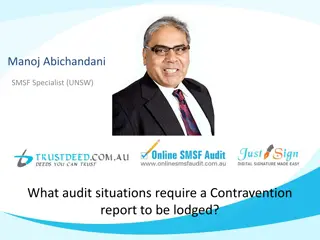 Situations Requiring Contravention Reports in SMSF Audits