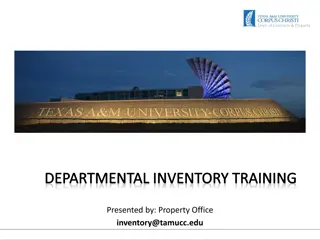 Departmental Inventory Training for Property Management