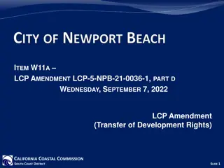 Development Rights Transfer Program in California Coastal Commission South Coast District